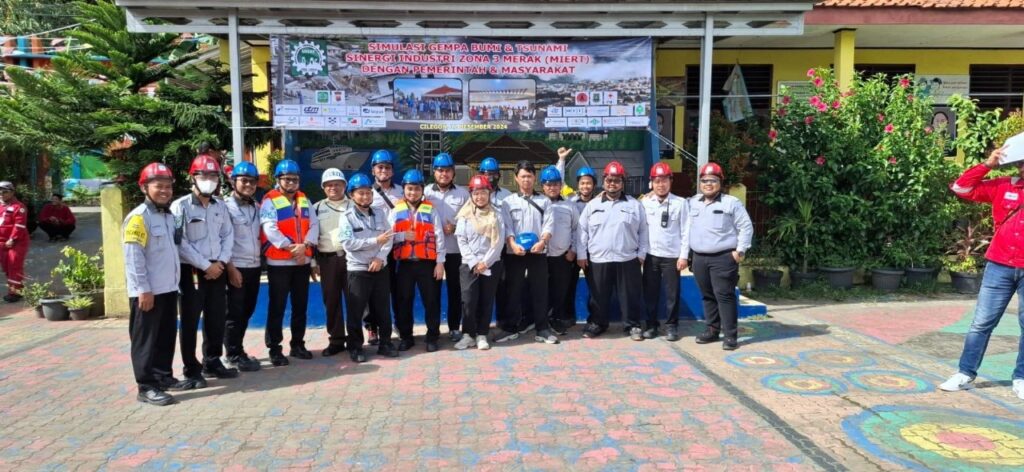 PT Statomer Bersama MIERT Zona 3 dan BPBD Kota Cilegon Gelar Simulasi Darurat Bencana Alam