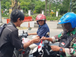 IJTI Cilegon Nyalakan Semangat Merah Putih di Lampu Merah ADB, Warga Terpukau